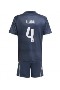 Fotbalové Dres Real Madrid David Alaba #4 Dětské Venkovní Oblečení 2025-26 Krátký Rukáv (+ trenýrky)